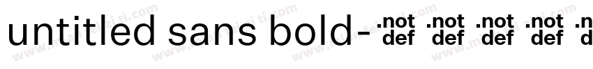 untitled sans bold字体转换